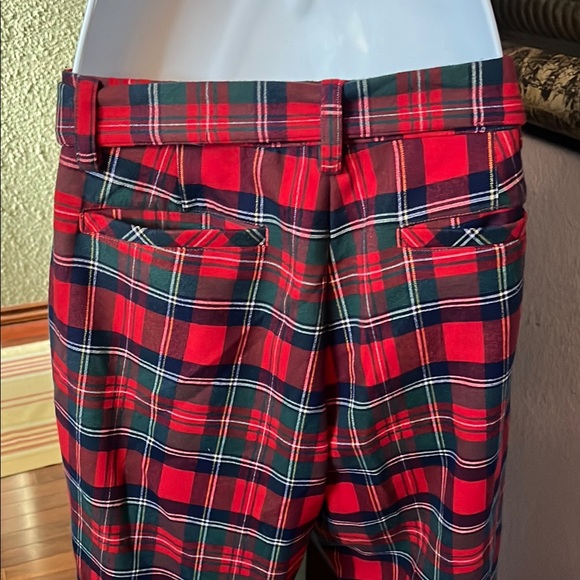 EUC Vineyard Vines Red Plaid Pants / matching belt Sz 8 - Picture 5 of 12